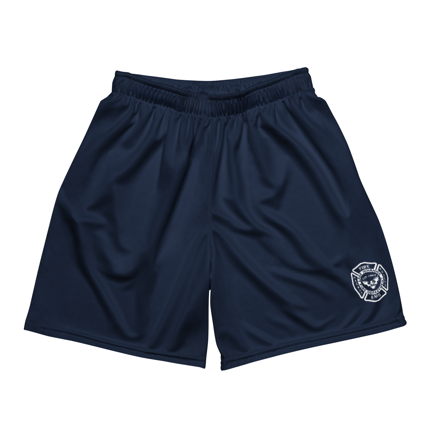 LJFD Patch Logo - Reimbursable - Navy Sublimated Unisex Mesh Shorts