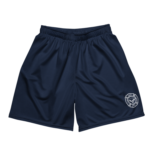 LJFD Patch Logo - Reimbursable - Navy Sublimated Unisex Mesh Shorts