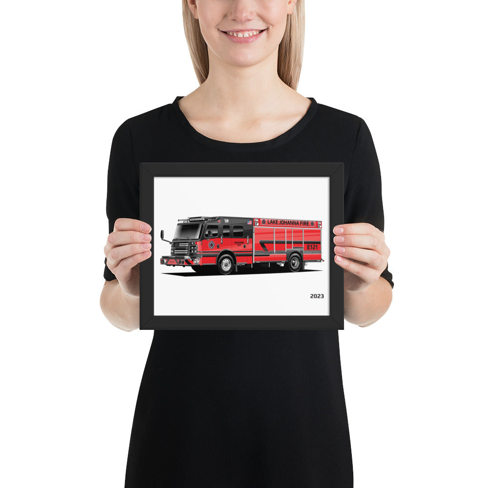 LJFD - Engine 121 - Enhanced Matte Paper Framed Poster (in)