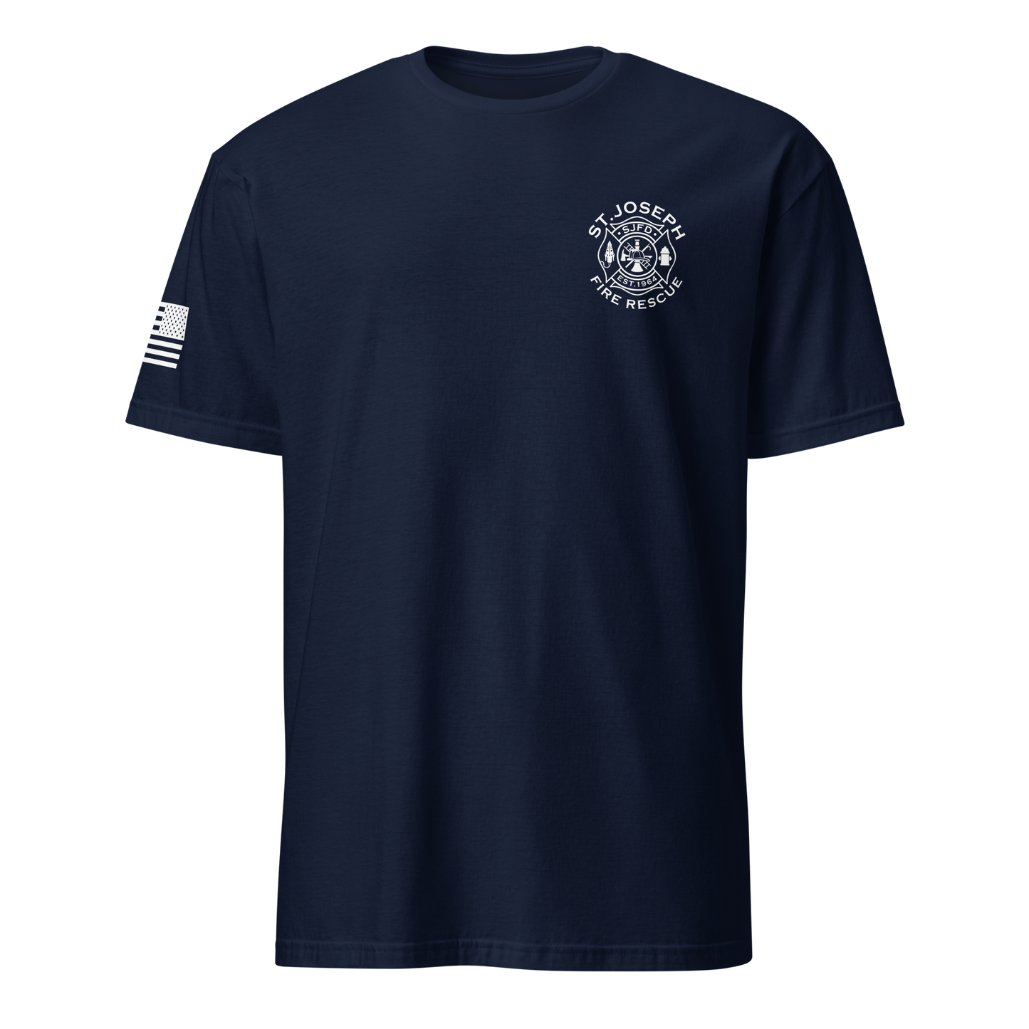 St. Joseph Fire White Front Logo - Short Sleeve T-Shirt