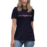 LJFD Wide Text Design Women's Relaxed T-Shirt